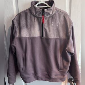 ASRV 1/4 Zip Sweatshirt, Tech Terry, Moonscape, Size M Men’s
